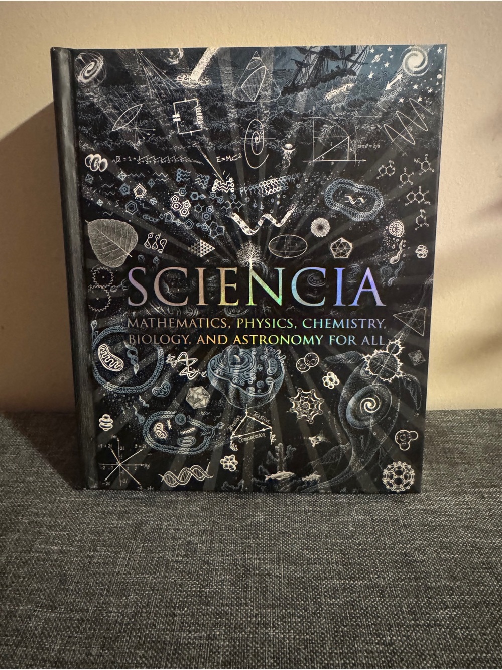 Sciencia Hardcover Book - Science Topics in Black with Holographic